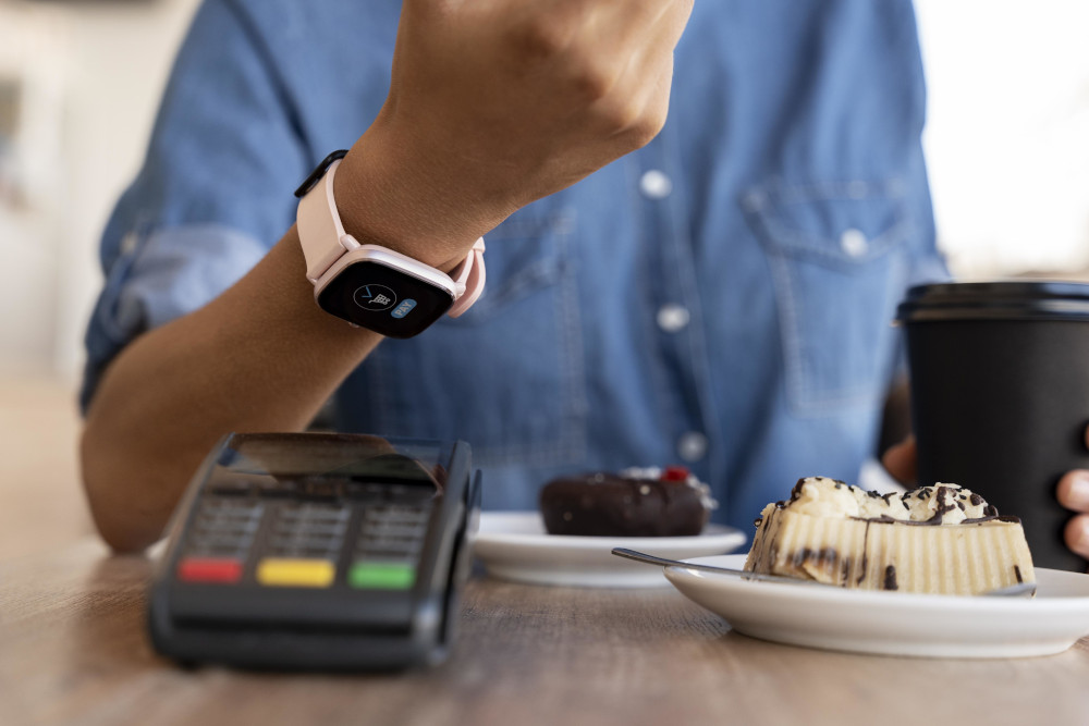 man getting ready to pay for his meal